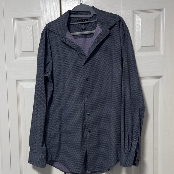 Alfani Other - Alfani Printed Geometric Polo in Gray and Lilac A28